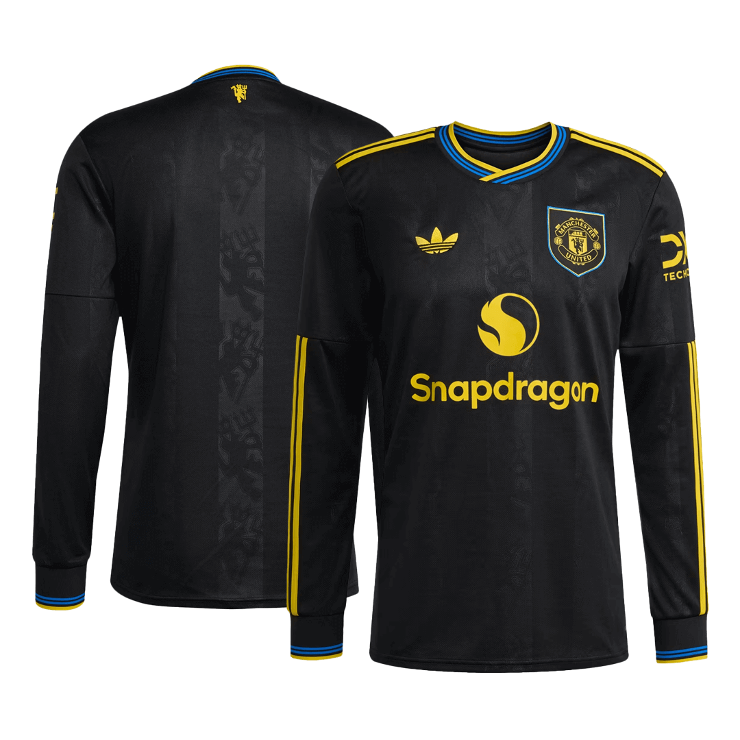 Maglia Replica Manchester United Terza Uomo 2025/26 - Manica Lunga