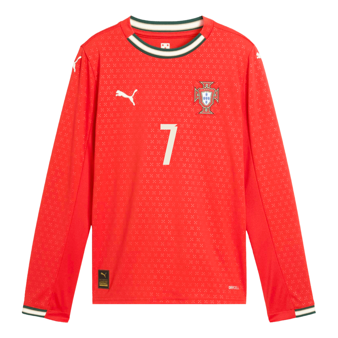 Maglia Replica Portugal Casa RONALDO #7 Uomo 2025 - Manica Lunga