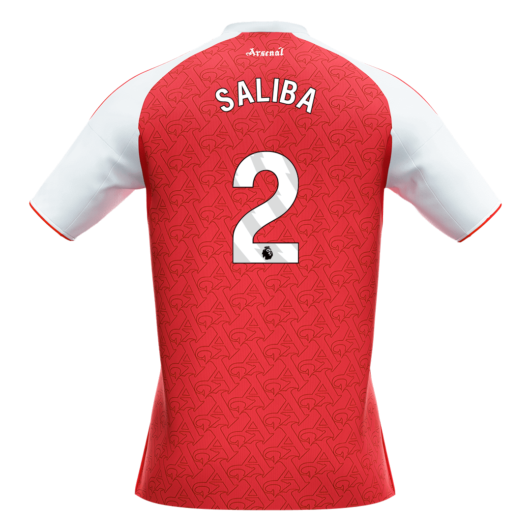 Maglia Replica Arsenal Casa SALIBA #2 Uomo 2025/26