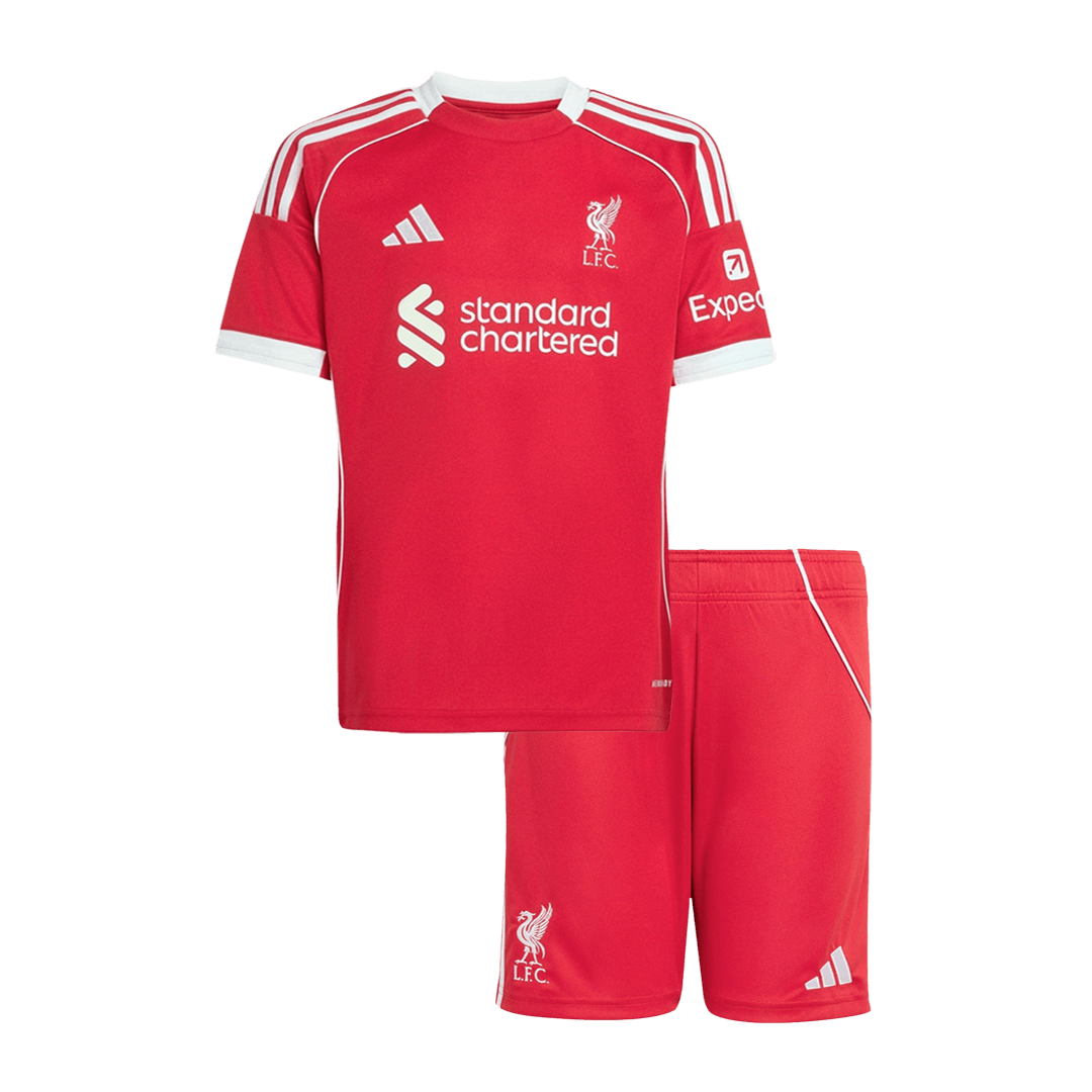 Base Kit Bambino Liverpool Casa 2025/26 - 2 Pezzi
