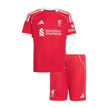 Base Kit Bambino Liverpool Casa 2025/26 - 2 Pezzi