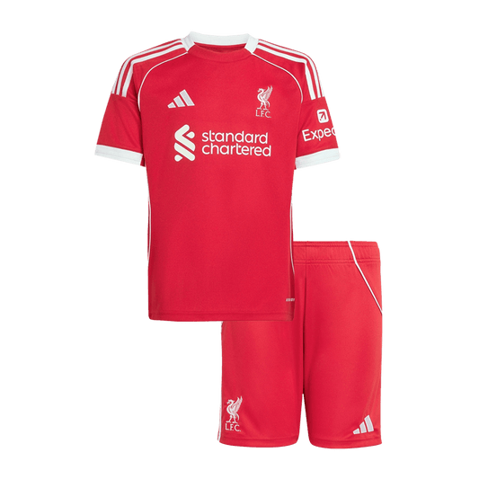 Base Kit Bambino Liverpool Casa 2025/26 - 2 Pezzi