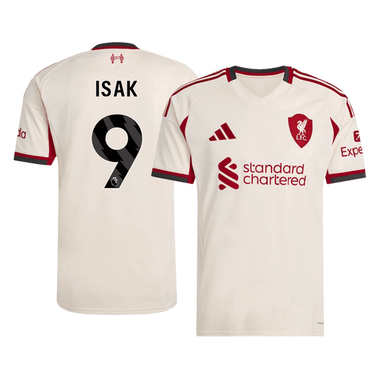 Maglia Replica Liverpool Trasferta ISAK #9 Uomo 2025/26