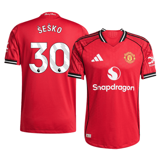 Maglia Gara Manchester United Casa ŠEŠKO #30 Uomo 2025/26