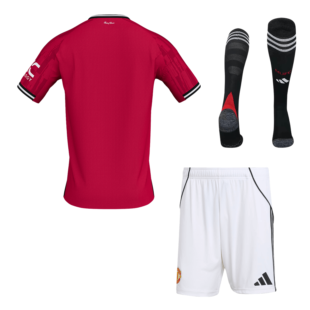 Completo Base Manchester United Casa Uomo 2025/26 - 3 Pezzi