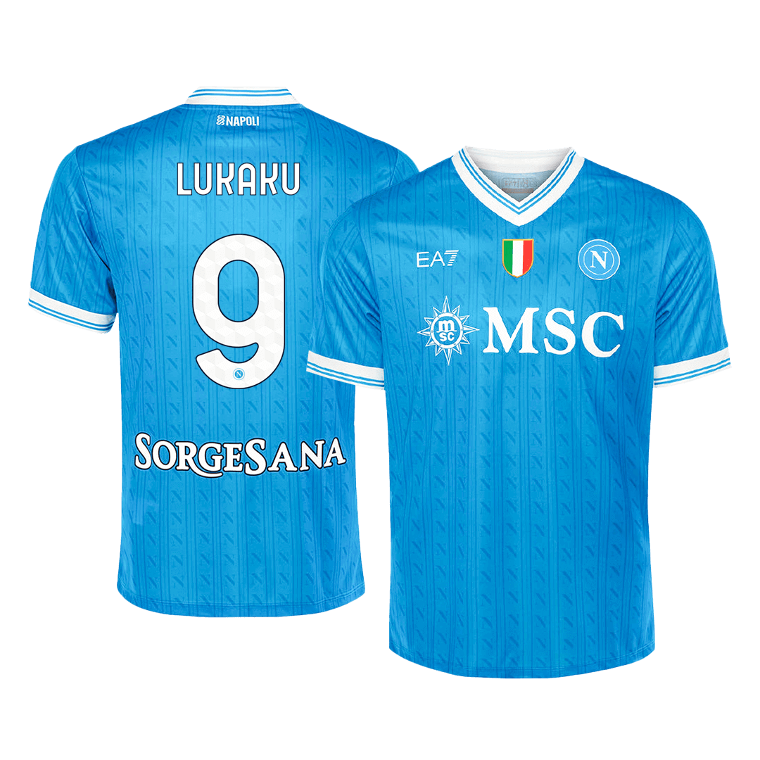 Maglia Replica Napoli Casa LUKAKU #9 Uomo 2025/26