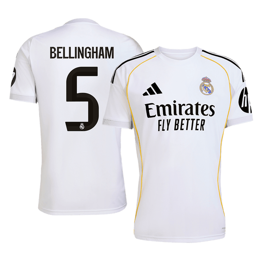 Maglia Replica Real Madrid Casa BELLINGHAM #5 Uomo 2025/26