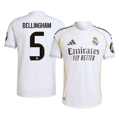 Maglia Gara Real Madrid Casa BELLINGHAM #5 Uomo 2025/26