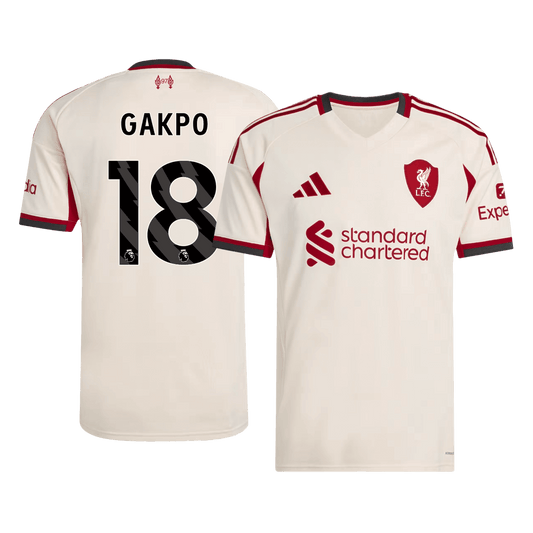 Maglia Replica Liverpool Trasferta GAKPO #18 Uomo 2025/26