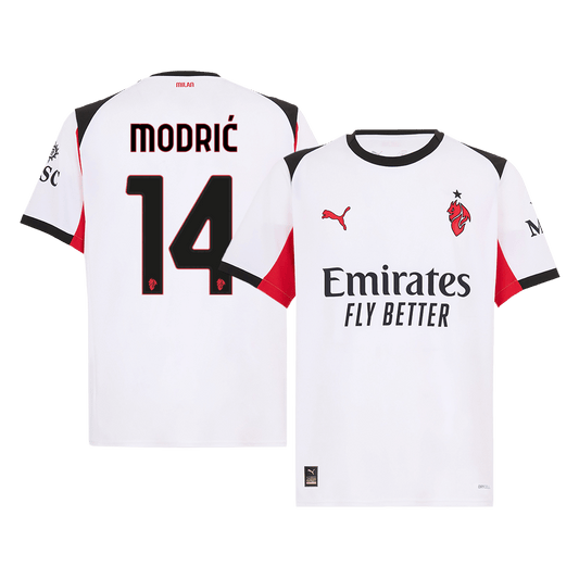 Maglia Replica AC Milan Trasferta MODRIĆ #14 Uomo 2025/26