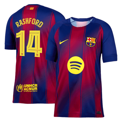 Maglia Replica Barcelona Casa RASHFORD #14 Uomo 2025/26 - UCL