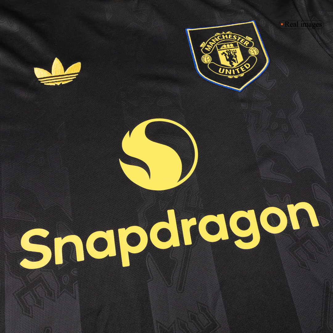 Maglia Replica Manchester United Terza Uomo 2025/26 - Manica Lunga