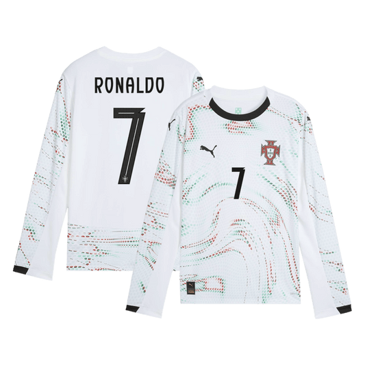 Maglia Replica Portugal Trasferta RONALDO #7 Uomo 2025 - Manica Lunga