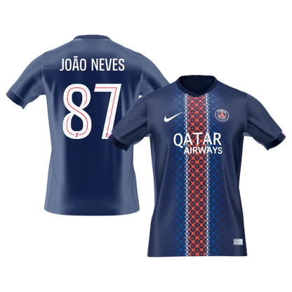 Maglia Replica PSG Casa JOÃO NEVES #87 Uomo 2025/26