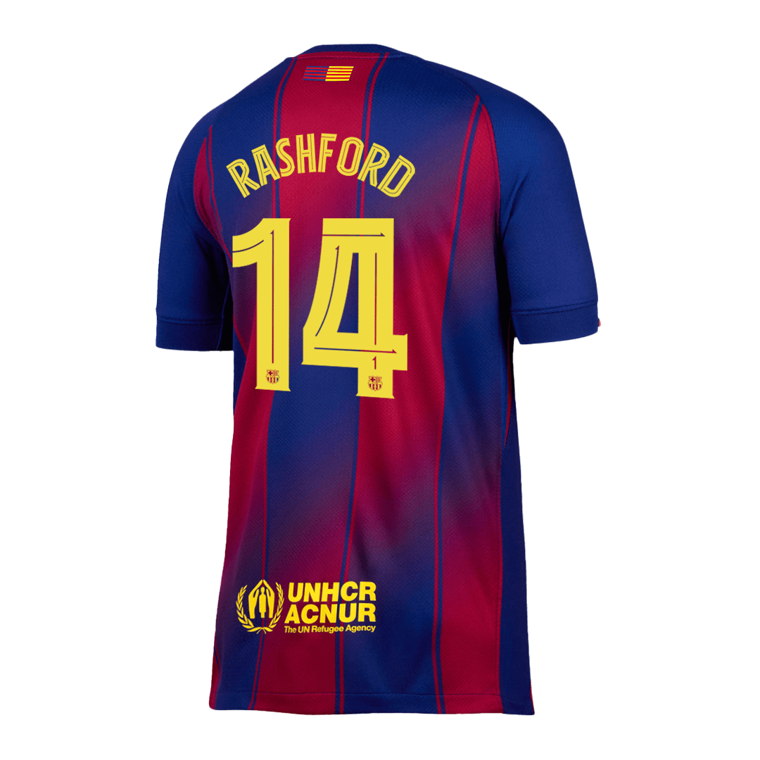 Maglia Replica Barcelona Casa RASHFORD #14 Uomo 2025/26 - UCL