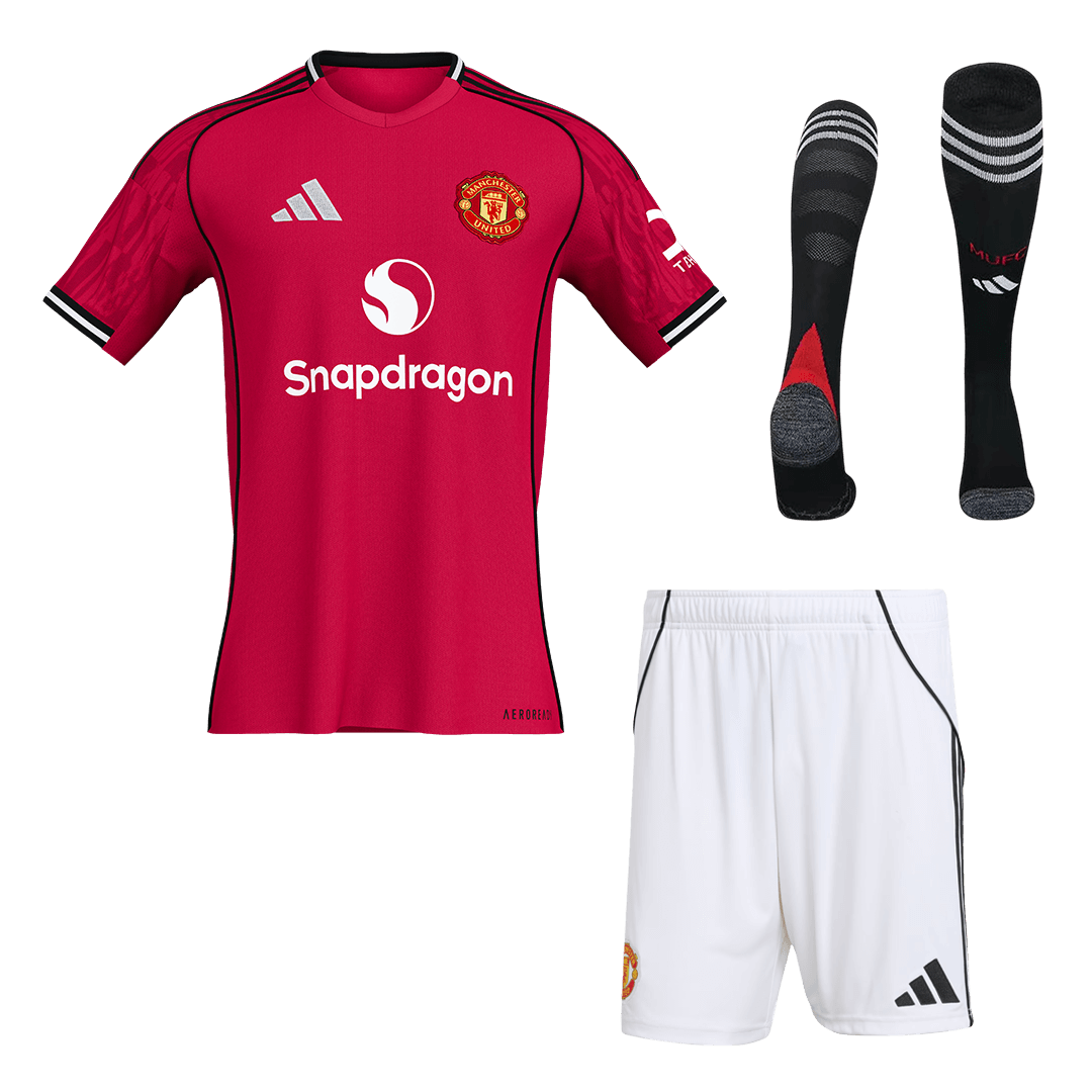 Completo Base Manchester United Casa Uomo 2025/26 - 3 Pezzi