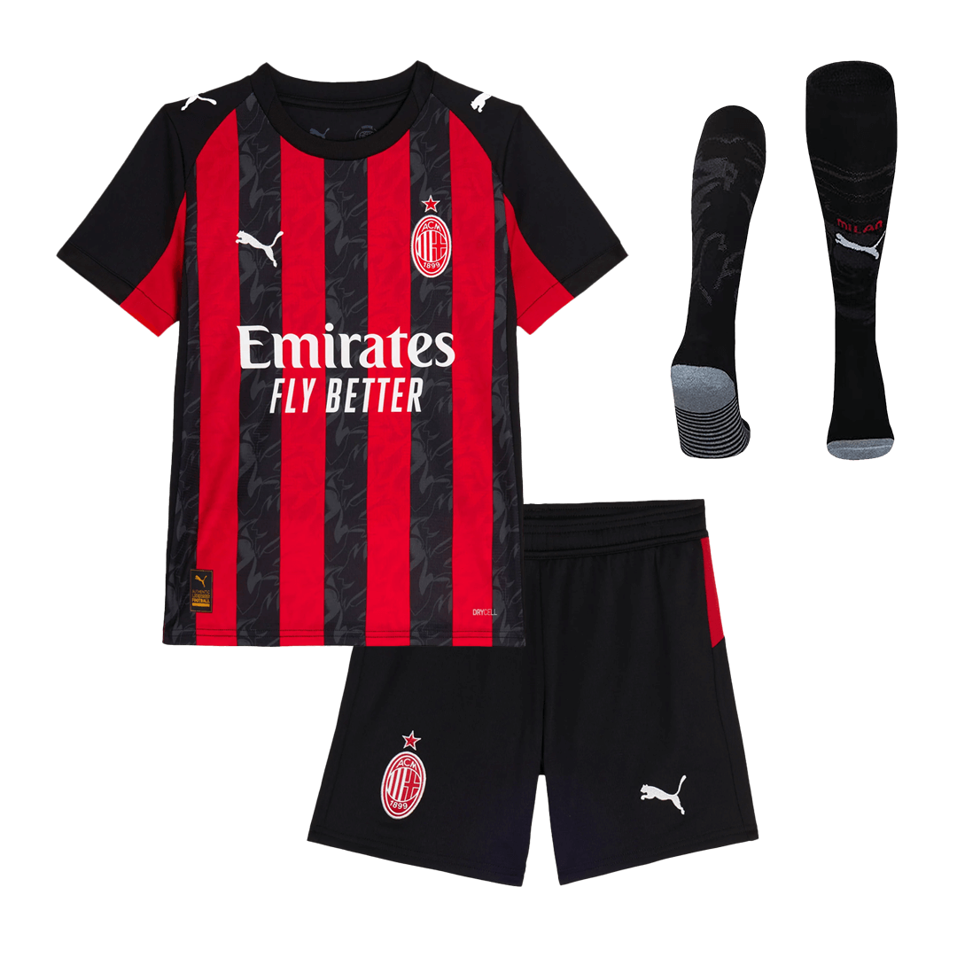 Completo Bambino AC Milan Casa 2025/26 - 3 Pezzi