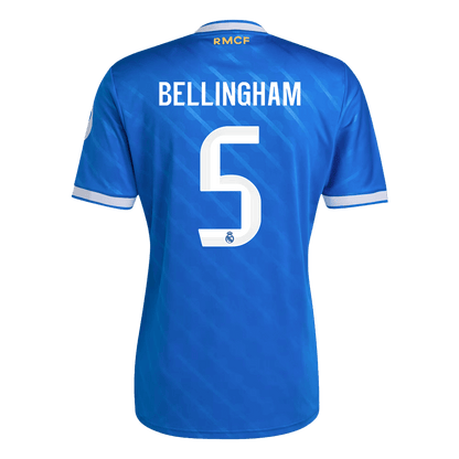 Maglia Replica Real Madrid Terza BELLINGHAM #5 Uomo 2025/26