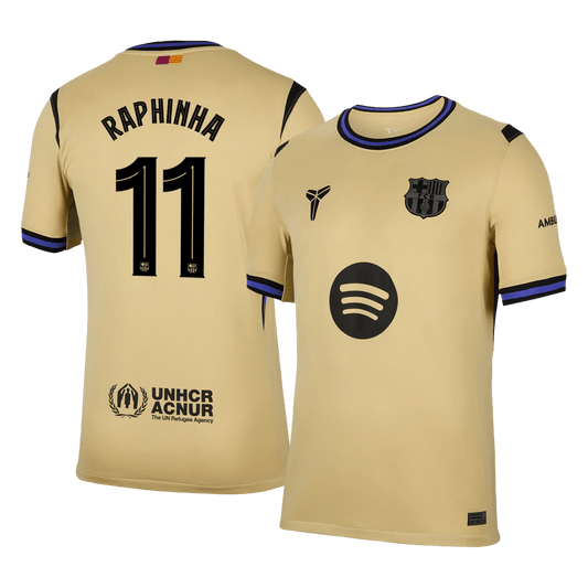Maglia Replica Barcelona Trasferta RAPHINHA #11 Uomo 2025/26 - UCL