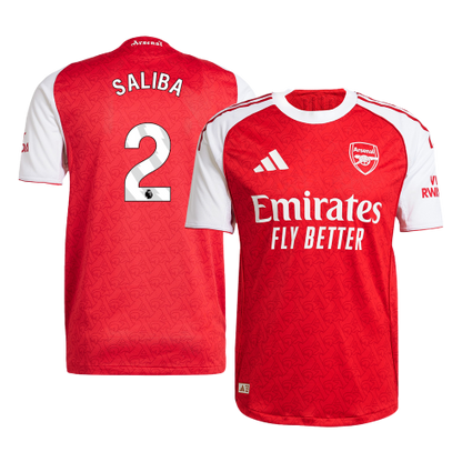 Maglia Gara Arsenal Casa SALIBA #2 Uomo 2025/26