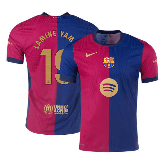 Maglia Gara Barcelona Casa LAMINE YAMAL #19 Uomo 2024/25 - Spotify Logo Without Text