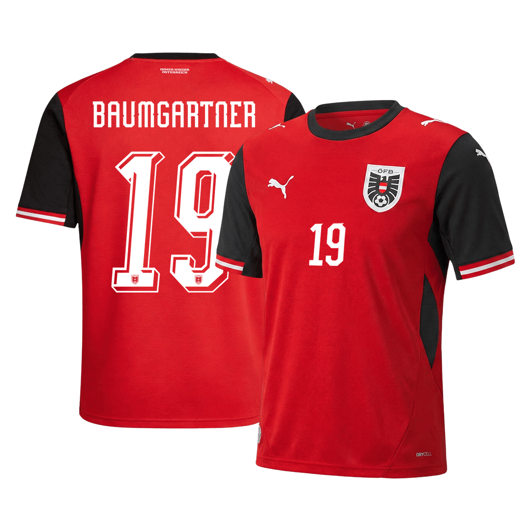 Maglia Replica Austria Casa BAUMGARTNER #19 Uomo 2026