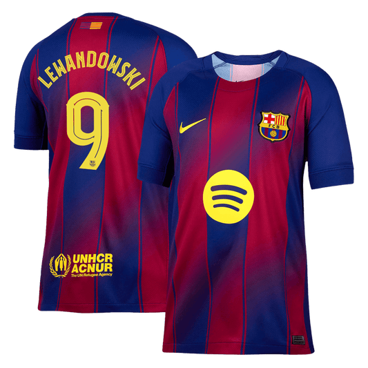 Maglia Replica Barcelona Casa LEWANDOWSKI #9 Uomo 2025/26