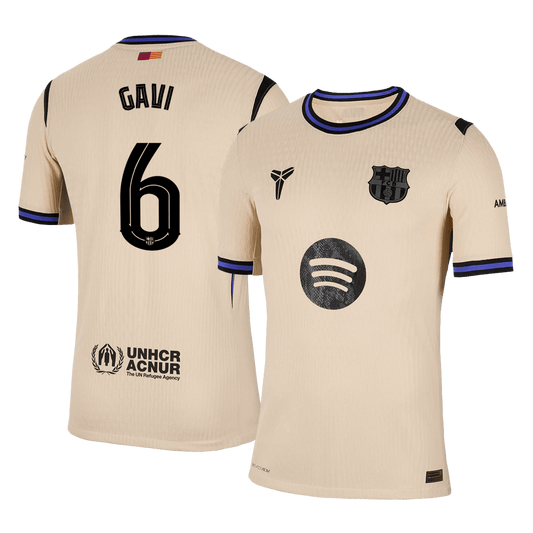Maglia Gara Barcelona Trasferta GAVI #6 Uomo 2025/26