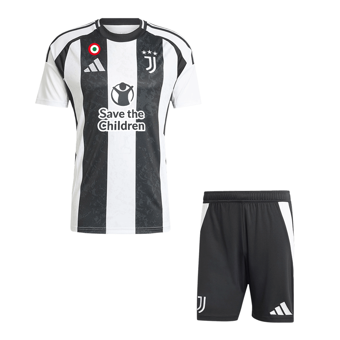 Completo Base Juventus Casa Uomo 2024/25 con Save the Children - 2 Pezzi
