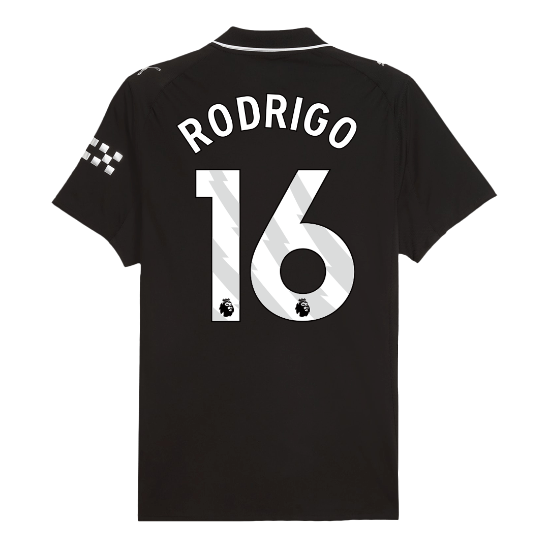 Maglia Gara Manchester City Trasferta RODRIGO #16 Uomo 2025/26