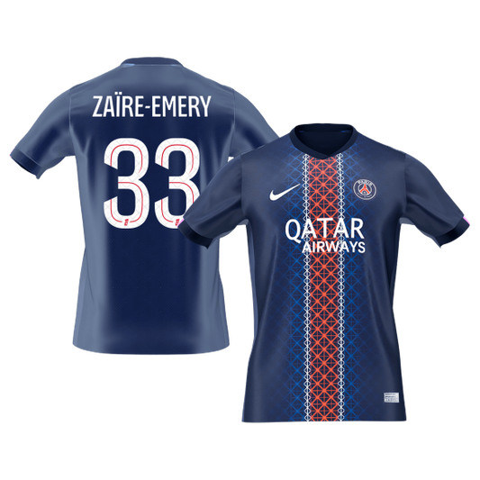 Maglia Replica PSG Casa ZAïRE EMERY #33 Uomo 2025/26