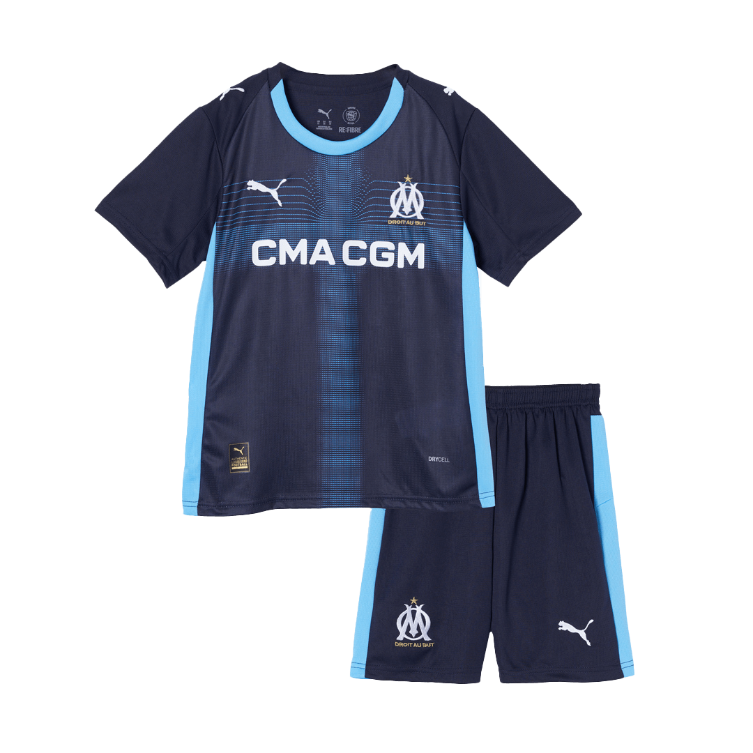 Base Kit Bambino Marseille Trasferta 2025/26 - 2 Pezzi