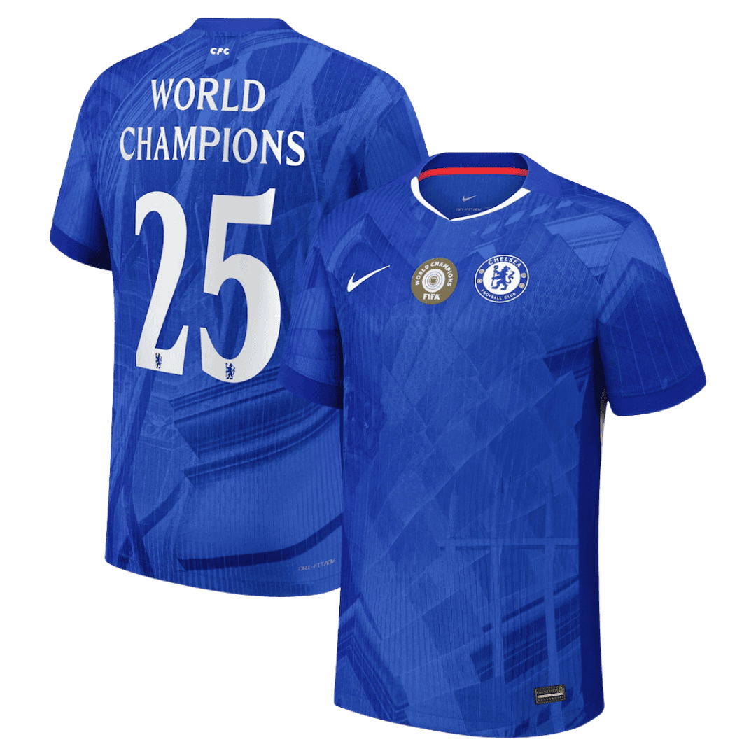 Maglia Gara Chelsea Casa WORLD CHAMPIONS #25 Uomo 2025/26 - World Champions Badge