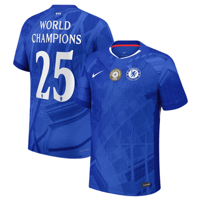 Maglia Gara Chelsea Casa WORLD CHAMPIONS #25 Uomo 2025/26 - World Champions Badge