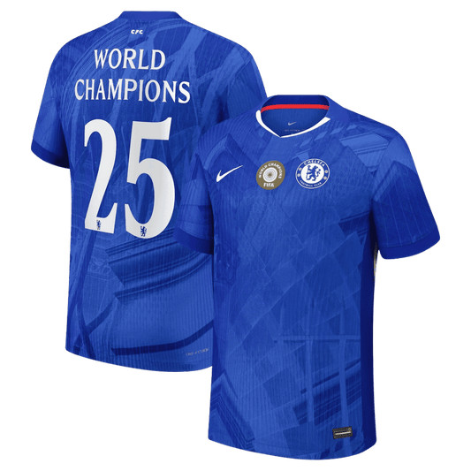 Maglia Gara Chelsea Casa WORLD CHAMPIONS #25 Uomo 2025/26 - World Champions Badge