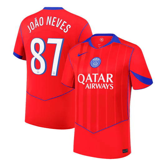 Maglia Replica PSG Terza JOÃO NEVES #87 Uomo 2025/26