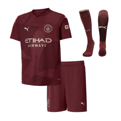 Completo Bambino Manchester City Terza 2024/25 - 3 Pezzi
