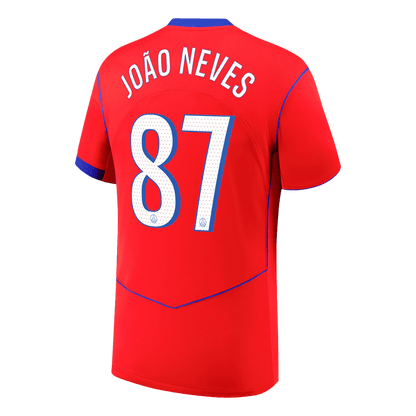 Maglia Replica PSG Terza JOÃO NEVES #87 Uomo 2025/26
